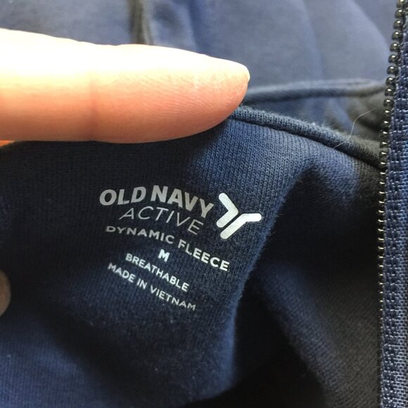 Old Navy Hoodie Jacket Sweatshirt Sz M Womans Navy Blue Dynamic Fleece Full Zip - Picture 7 of 11